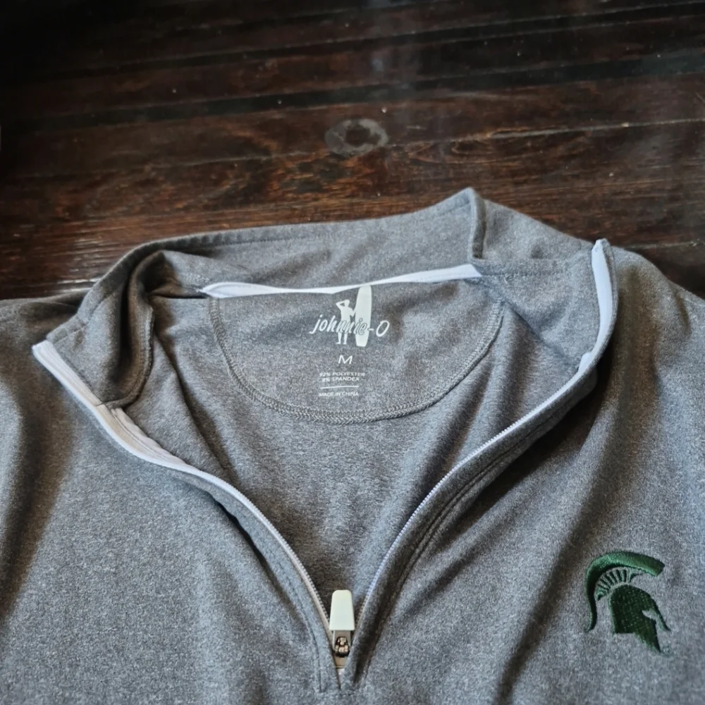 Johnnie-O Performance 1/4 Zip Michigan State Spartans Pullover Mens Medium • ...